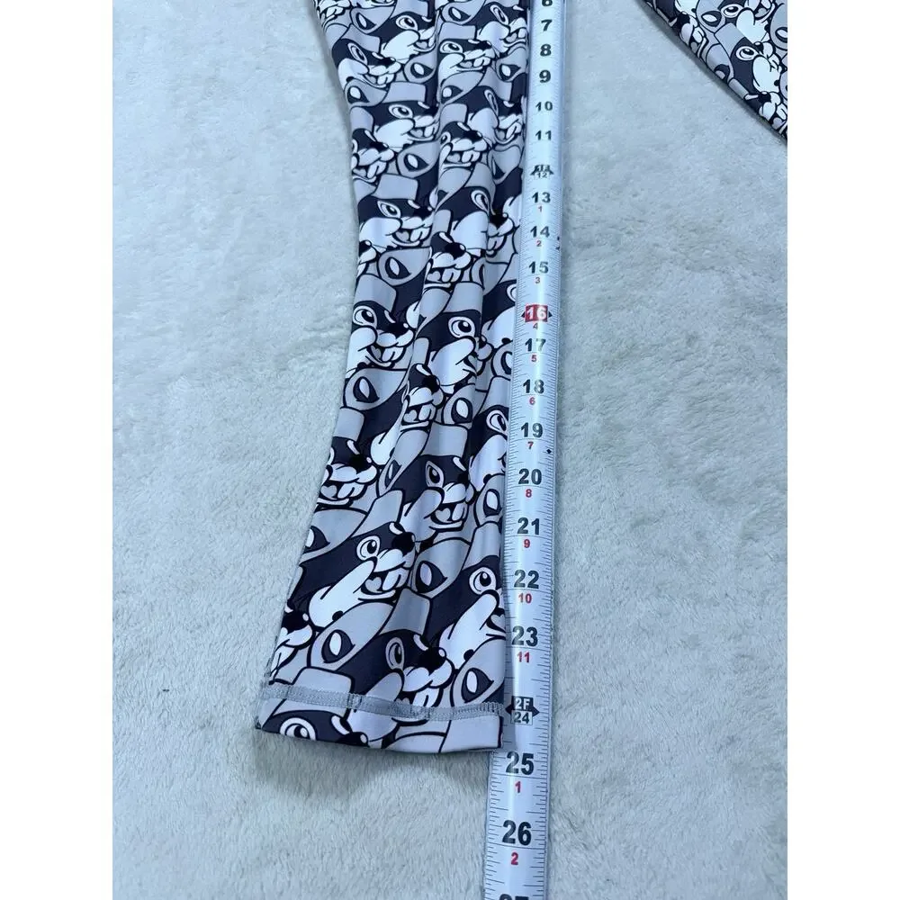 BUC-EES Knit Gray Black Bucky The Beaver LEGGINGS PANTS Child Size Youth Medium